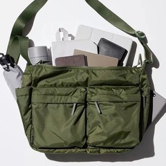 UNIQLO Multi Pocket Shoulder Bag 2 Colors Handbag For Men Women Messenger Bags