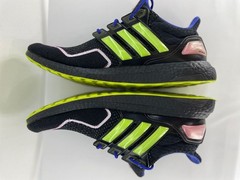 Adidas Ultra Boost DNA Men’s Running Shoes Black Neon Green Blue Sz 10.5