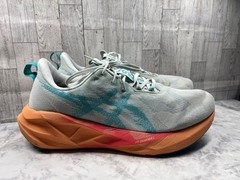 Asics Novoblast 5 Sneakers Men 14M Running Shoes Green Orange Athletic Trainer