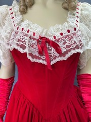 Red crushed velvet southern belle-excellent condition, adult small
