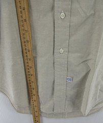 VINTAGE Ralph Lauren Shirt Men 15 1/2 Beige Oxford Cloth OCBD Flesh Pony Preppy