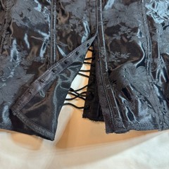 Vintage Empire Intimates Black Floral Brocade Corset Size 46 Whimsical Fairy Y2K
