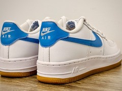 Nike Air Force 1 White/Blue Beyond/Gum – Size 5.5 Youth / 7 Women