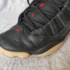 🔥 Nike Air Jordan 6 Rings • 322992-063 Black & Red Basketball Shoes Men Sz 7.5