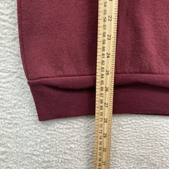 Vintage Dunkin Donuts Sweatshirt Men Medium Burgundy Striped Collar Coffee USA