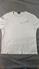 I.N.C International Concepts Women’s XXL White Scoop Neck Cotton Tee Zipper