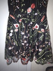 Absolutely Gorgeous Embroidered Flower Dress In Black By City Studio Teen Size 7