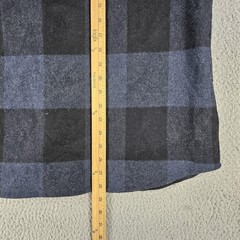 Fjallraven Canada Shirt Womens XL Blue Black Plaid Wool Flannel Snap Up 90835