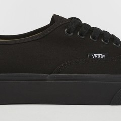 Vans Authentic VN000EE3BKA Sneaker Mens Black Canvas Low Top Skateboarding Shoes