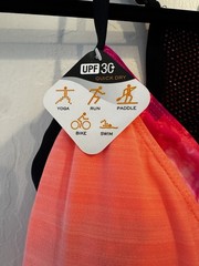 ZeroXposur UPF 30+ Quick Dry Built-In Bra Tank Camisole Women’s L Orange