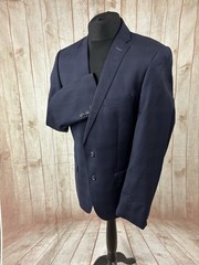 Roy Robson Navy Blue 3 Piece Suit 42 Mens Super 110s Wool Slim W34 Trousers