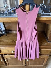 Windsor Mauve A-Line Short Dress Scoop Neck Strappy Zip Back Women’s size L