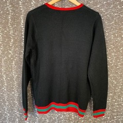 Jolly Sweaters Knit Christmas Sweater Holiday Poinsettia Women’s M