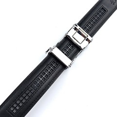 Genuine Leather Mens Ratchet Belt Belts For Men Adjustable Automatic Buckle Li