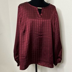 LIZ CLAIBORNE size XXL WOMENS KEYHOLE NECK LONG SLEEVE BLOUSE