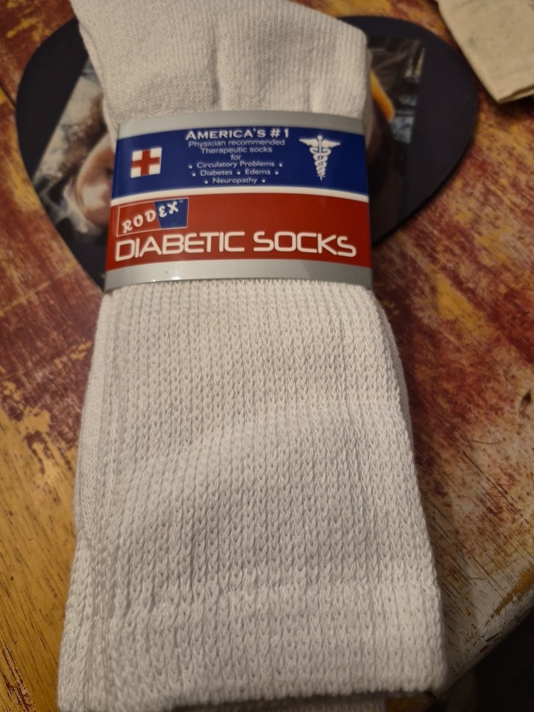 3 Pairs Men’s Circulatory Diabetic Crew Socks Size 10-13