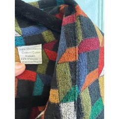 VTG Haupt Mens Geometric Multicolor Shirt Made in Germany Size 42 L 16.5