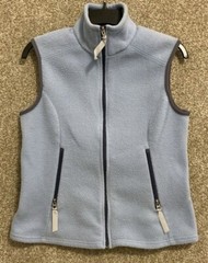 Vintage Patagonia Womens Blue Synchilla Fleece Full Zip Pockets Vest Size Medium
