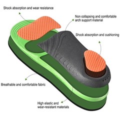 Arch Support Insoles Shock Absorbing Sports Foot Pads for Flat Feet