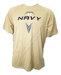 Under Armour Heatgear Anti-Odor Loose Fit Navy Lacrosse T-Shirt Adult Medium Tan