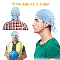 6pcs Men’s Biker Head Wrap Doo Rag Skull Cotton Caps Motorcycle Cycling Bandana