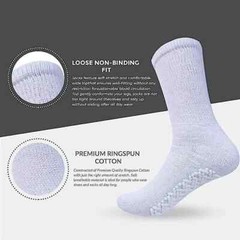 Wholesale Bulk Men’s Non Skid Diabetic Gripper Crew Socks Loose Fit Non Binding