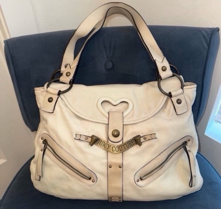 Vintage Heart Cutout Leather Oversized Juicy Couture Shoulder Bag – Y2K