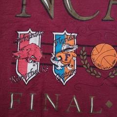 Vtg NCAA Final Four T Shirt Mens XL Red Arkansas Florida Duke Kentucky 90s USA