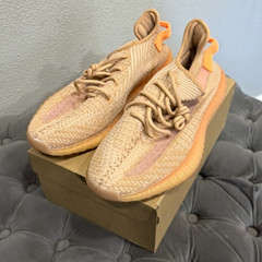adidas Yeezy Boost 350 V2 Men’s Low Top Lace Up Sneakers Beige Orange Pink