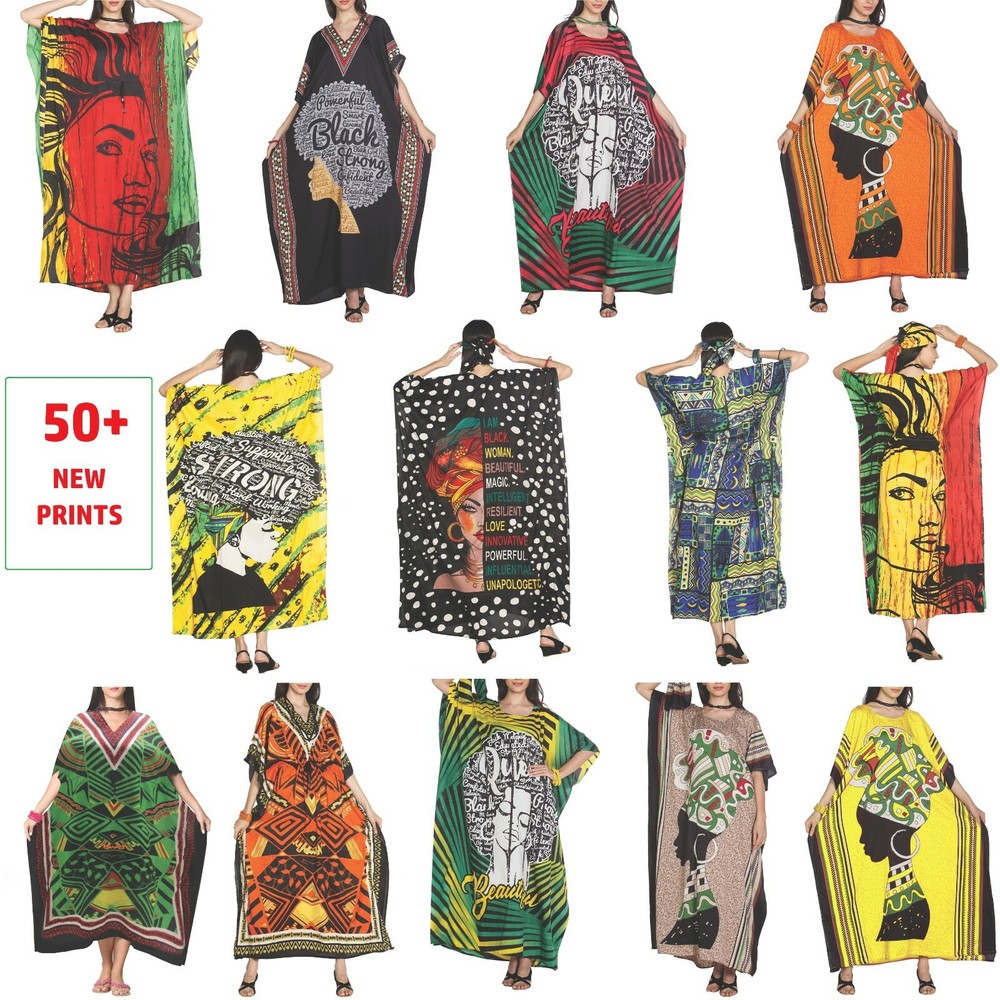 Kaftan Dress Caftan Beach Cover Boho Gown Hippie Beach Women African Plus Size
