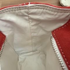 Courreges handbag suede red 10.6 inches