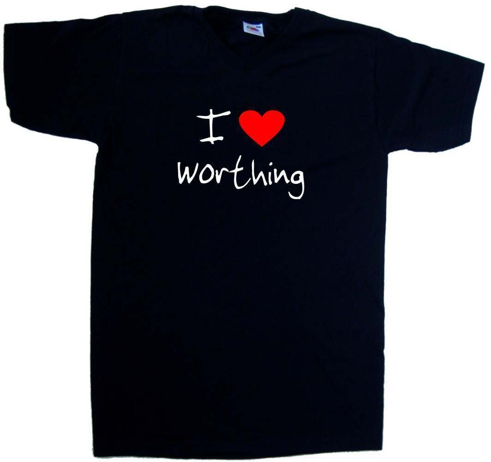 I Love Heart Worthing V-Neck T-Shirt