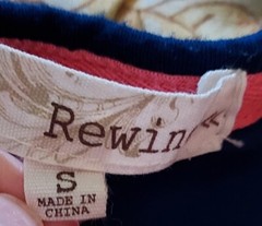 Rewind Ladies’ Sleeveless Top/Blouse, Size S, Navy, Rayon/Poly/Spandex, Burnout