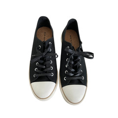 New Republic Men’s Size Not Specified Ellery Black Canvas Sneakers Used– Size 10