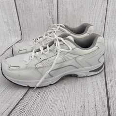 Vionic 23MWALK Walking Shoes Mens 12 Wide White Grey Leather Mesh Sneakers