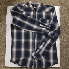 i jeans by Buffalo Men’s L Plaid Woven Long Sleeve Button-Up Shirt Pockets