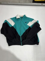 Vtg Nike Zip Up Sweater 90s Color Block Sz M Grunge Hip Hop Hipster Fashion