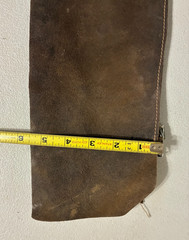 Vintage Riding Chaps Leather Suede Adjustable Waist Talon Zipper Great Patina
