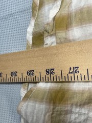 VTG Purnell Shirt Mens Large Beige Plaid Short Sleeve Button Up Workwear Casual