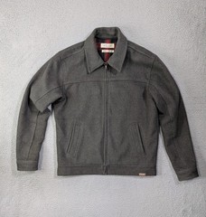 Purnell Classic Wool Blend Jacket Mens Medium Gray Santa Barbara Workwear Zip