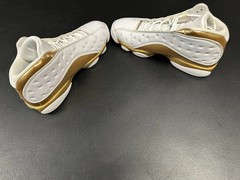 Jordan Air Jordan Retro 13 Men’s Mid Top Lace-Up Leather Sneakers White/Gold