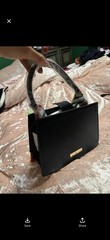 ALDO POWSY Black Structured Top Handle Satchel Bag Gold Hardware NWT