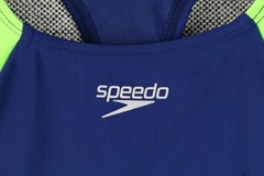 Speedo Youth Girls 1-piece Swimsuit XS 5/6 , S 7/8 , M 10 , Blue UPF 50+ NWT