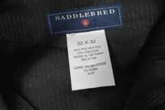Saddlebred Performance Dress Pants Sharkskin Gray Mens Sz 32 x 32 NWT $68