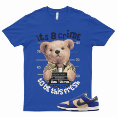 CRIME T Shirt to Match Dunk Low Blue Suede Tan Cream Midnight Navy Royal 1 Bagel