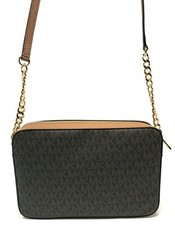 Michael Kors Jet Set Item Large East West Crossbody Chain Handbag Clutch Brown