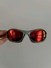 Oakley 00s Monster Dog Tech Vintage Polarized Sunglasses Clear Gray Transparent