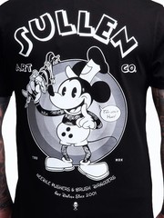 Sullen Men’s Steamboat Sullie Short Sleeve Premium T-shirt Tattoo Cartoon Mouse