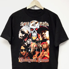 Three 6 Six Mafia vintage-look 90s rap tee band merch hip hop streetwear t shirt