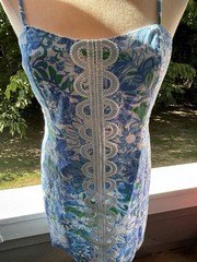 Lilly Pulitzer Shelli Stretch Dress Frenchie Blue Suns Out Dress Size 10
